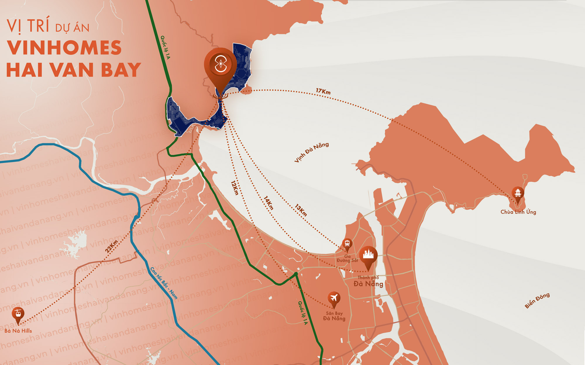 Vị trí vinhomes Hai Van Bay Da Nang